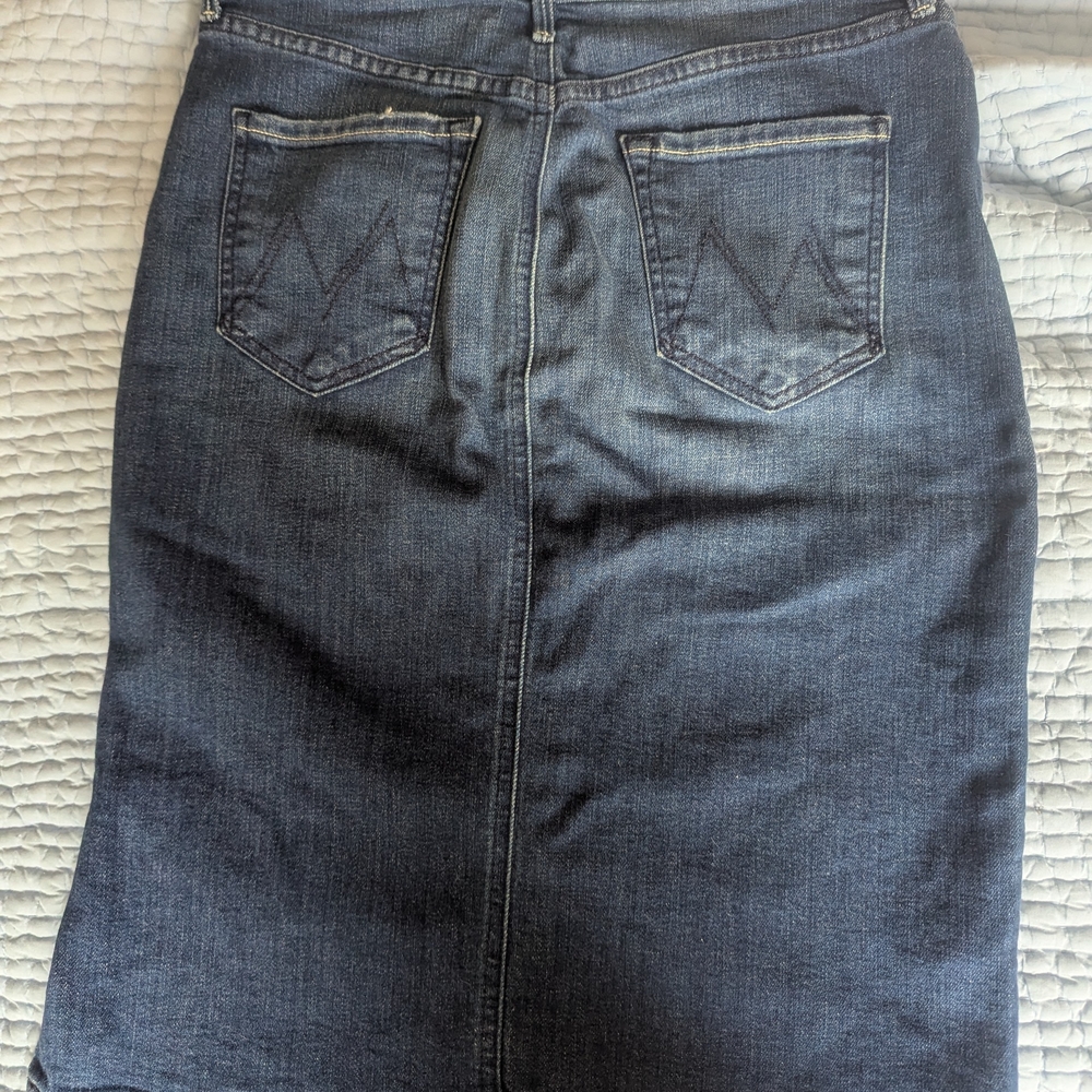 MOTHER Denim Skirt Slice 28